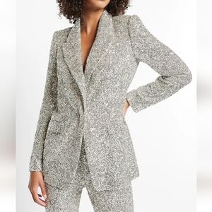 NWT Champagne Sequin Blazer